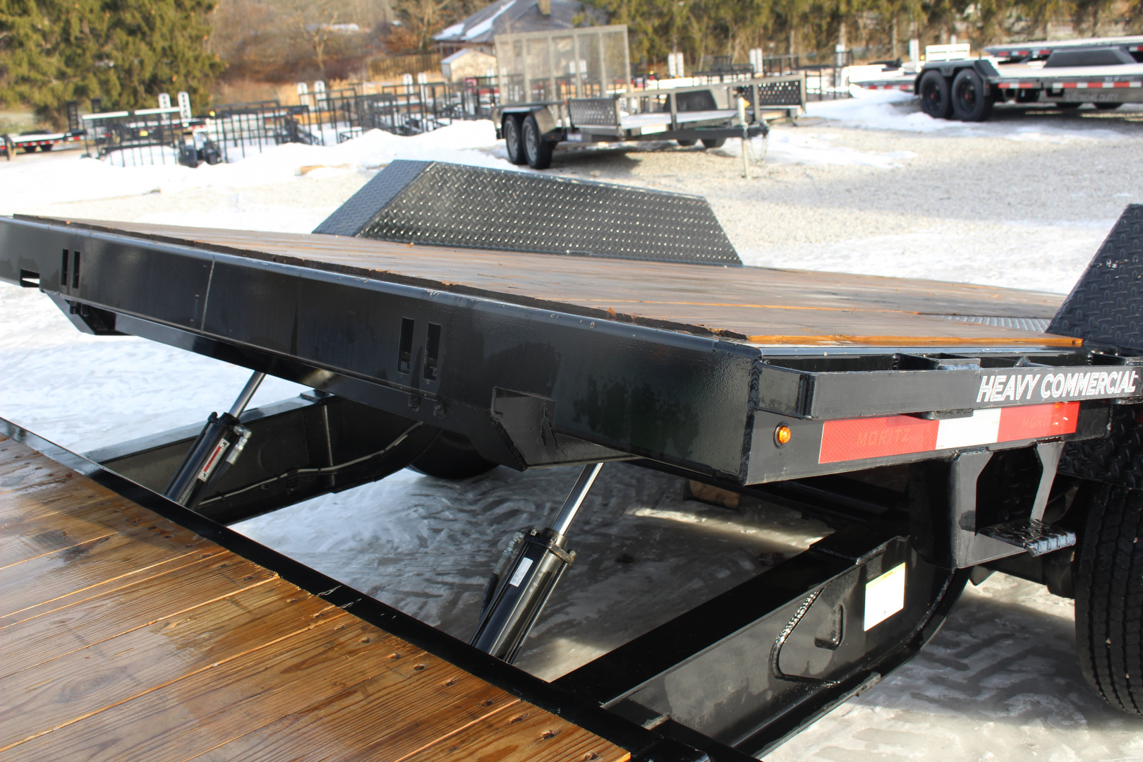 Used 2025 Moritz 7' x 16' + 4' Low Pro - Gravity Tilt - Tilt Trailer - 22900# GVW