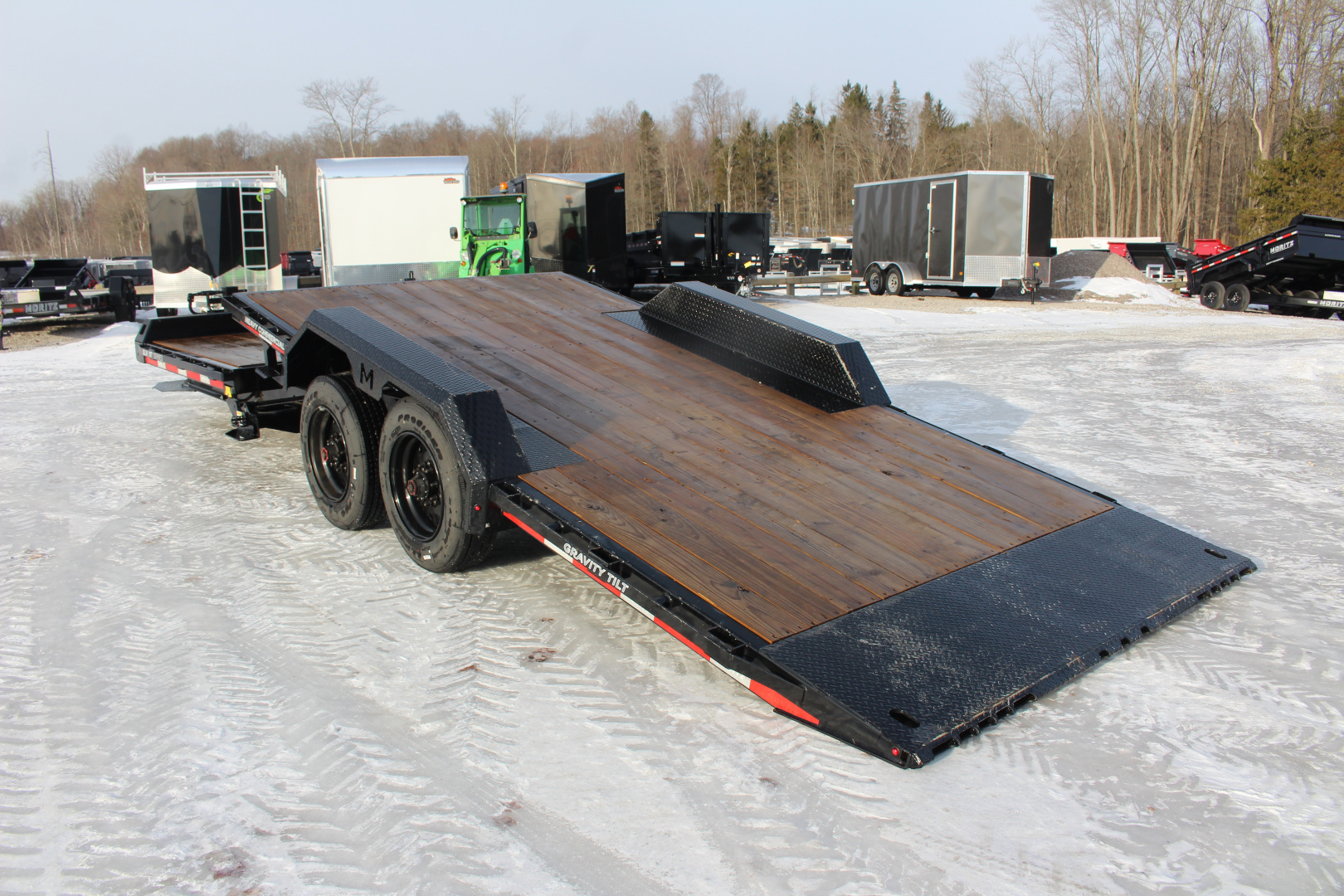 Used 2025 Moritz 7' x 16' + 4' Low Pro - Gravity Tilt - Tilt Trailer - 22900# GVW