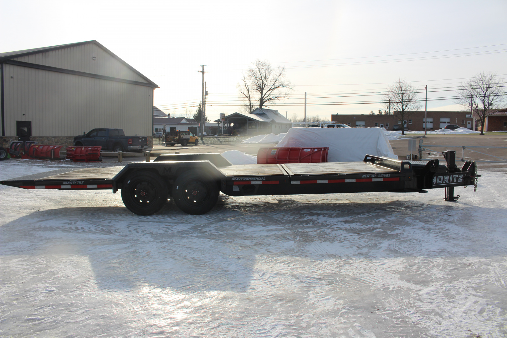 Used 2025 Moritz 7' x 16' + 4' Low Pro - Gravity Tilt - Tilt Trailer - 22900# GVW