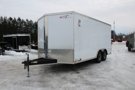 Used 2021 Cross Trailers 8' x 16' ALPHA Cargo / Enclosed Trailer - REAR RAMP DOOR - 9990# GVW