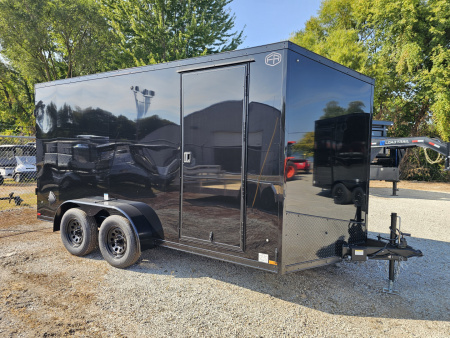 New 2026 US Cargo 7X14 TANDEM AXLE 6'6 TALL RAMP DOOR 080 POLYCORE BLACKOUT SCREWLESS Cargo / Enclosed Trailer
