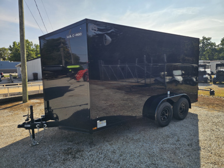 New 2026 US Cargo 7X14 TANDEM AXLE 6'6 TALL RAMP DOOR 080 POLYCORE BLACKOUT SCREWLESS Cargo / Enclosed Trailer