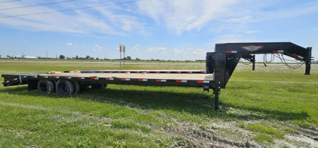 New 2025 H&H Trailers 102 x 30 25+5 22.5k Gooseneck Deckover Equipment Trailer