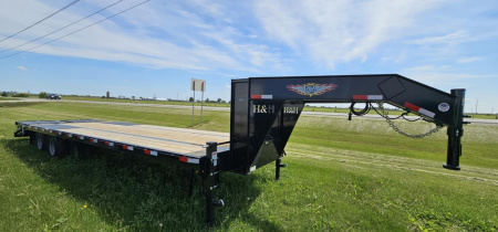 New 2025 H&H Trailers 102 x 30 25+5 22.5k Gooseneck Deckover Equipment Trailer