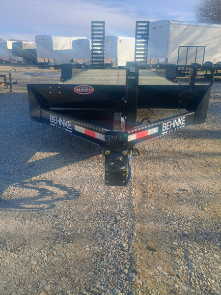 New 2026 Behnke CBCT2220E-S10K Equipment Trailer 83X22 TA SKIDLOADER BEAVERTAIL W/FLIP-UP RAMPS (GVW:20000) BLACK