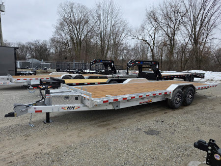 New 2026 H&H Trailers 102X24 ALUMINUM 14K FULL TILT CAR HAULER SXS UTV H AND H 102 X 24 Car Hauler