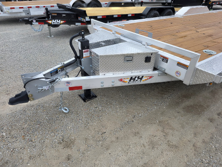 New 2026 H&H Trailers 102X24 ALUMINUM 14K FULL TILT CAR HAULER SXS UTV H AND H 102 X 24 Car Hauler