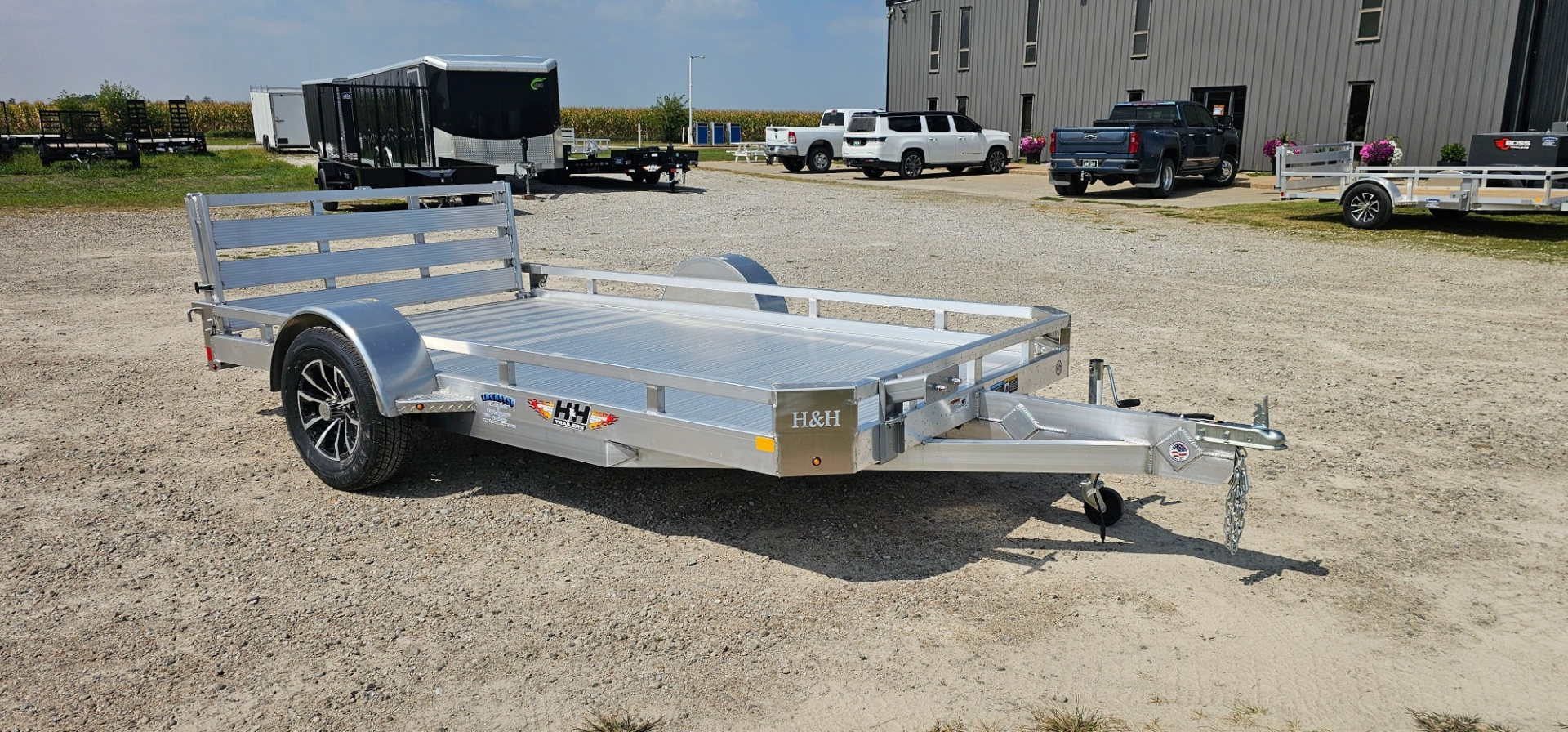 New 2026 H&H Trailers 78x12 Aluminum Low Side Utility Trailer