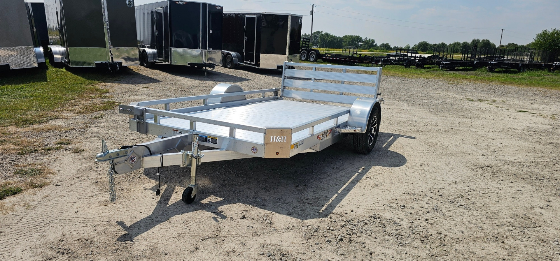 New 2026 H&H Trailers 78x12 Aluminum Low Side Utility Trailer