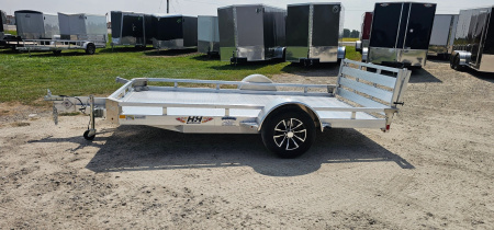 New 2026 H&H Trailers 78x12 Aluminum Low Side Utility Trailer