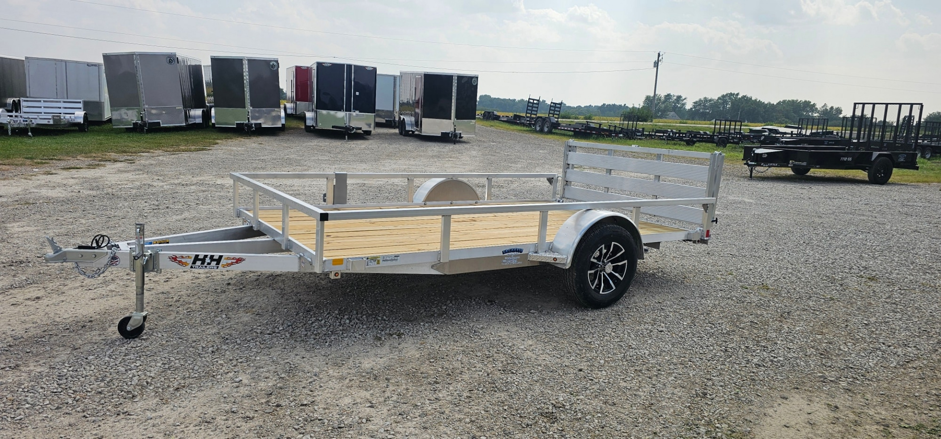 New 2026 H&H TRAILERS 82x12 Aluminum Rail Side Utility Trailer