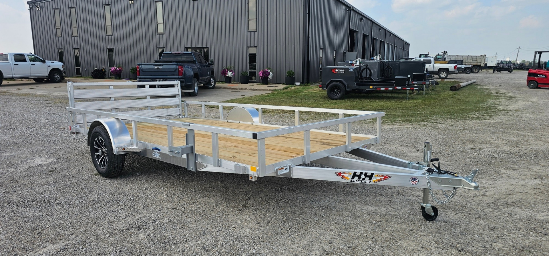 New 2026 H&H TRAILERS 82x14 Aluminum Rail Side Utility Trailer