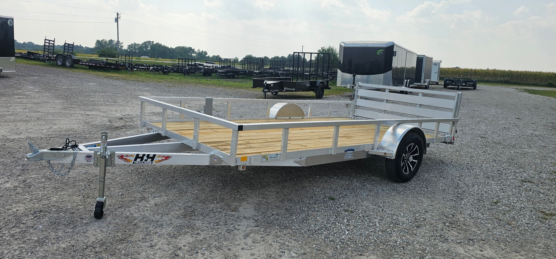 New 2026 H&H TRAILERS 82x14 Aluminum Rail Side Utility Trailer