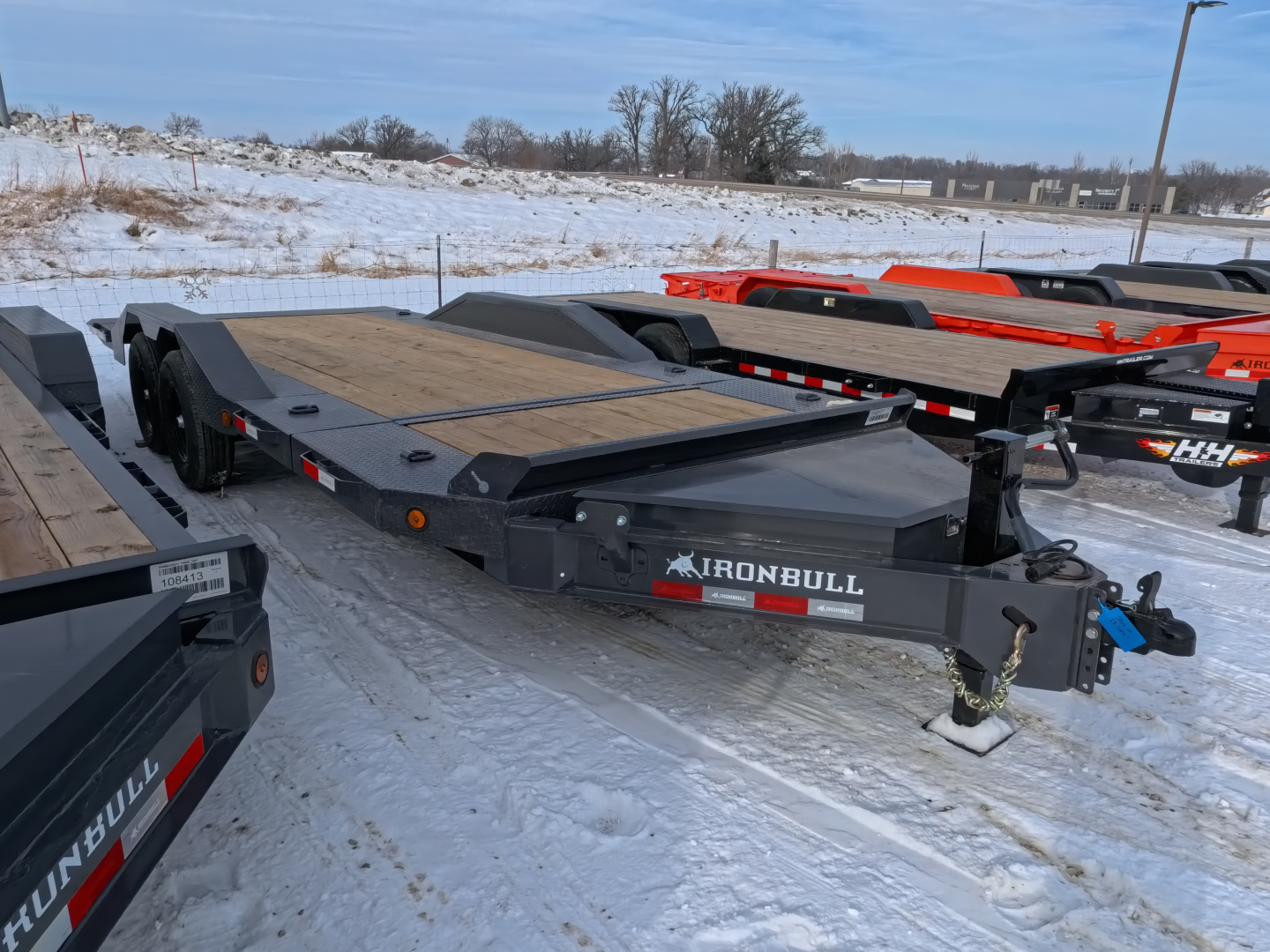 New 2026 Iron Bull 102 x 20 (16 + 4 ) TWB Tilt Bed with 14,000 lb. GVWR - Gray