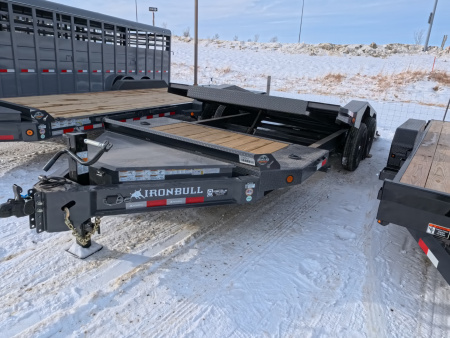 New 2026 Iron Bull 102 x 20 (16 + 4 ) TWB Tilt Bed with 14,000 lb. GVWR - Gray