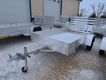 New 2027 Aluma 63 x 10 ESA Utility with Solid Sides, Straight Gate, Steel Wheels and 2000 lb. GVWR Utility Trailer