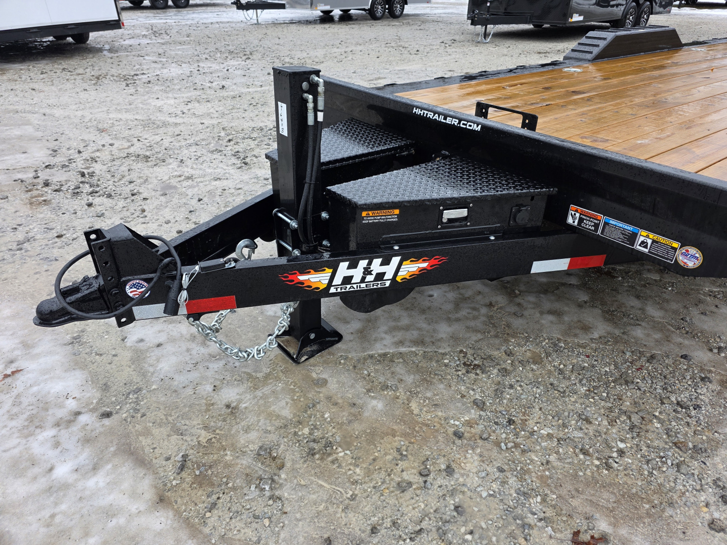 New 2026 H&H TRAILERS 102" x 24' 14K FULL ELECTRIC Tilt Equipment Trailer CAR SXS UTV TRUCK HYDRAULIC JACK