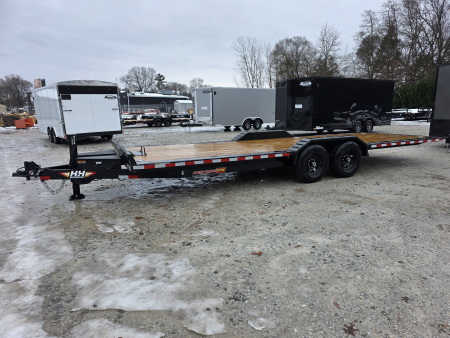 New 2026 H&H TRAILERS 102" x 24' 14K FULL ELECTRIC Tilt Equipment Trailer CAR SXS UTV TRUCK HYDRAULIC JACK