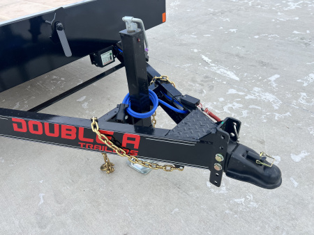 New NEW 2026 Double A 22’ flatbed Equipment Trailer 2-7000 lb axles=14K, dovetail, Slide In Ramps