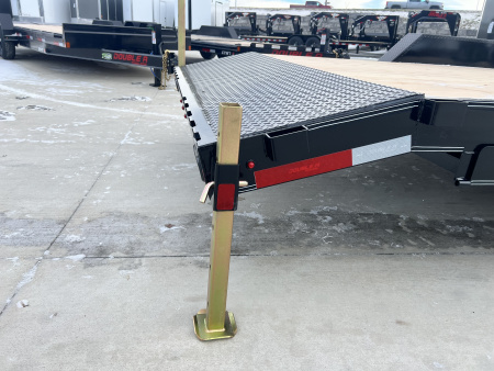 New NEW 2026 Double A 22’ flatbed Equipment Trailer 2-7000 lb axles=14K, dovetail, Slide In Ramps