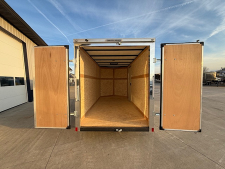 New 2026 Cross Silver 6'x12' 3k Alpha Flat Top V-Nose Enclosed Cargo Trailer