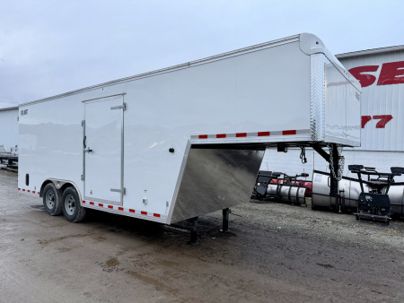 New 2026 CAR MATE 8.5 x 26 (18+8) GOOSENECK Cargo with Rear Barn Doors