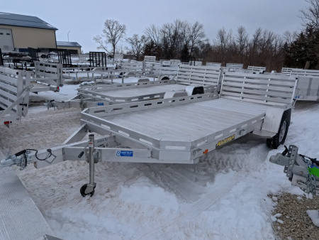 New 2026 Aluma 78 x 14 Slotted Utility Trailer, Bifold Tailgate, 2,990lb GVWR