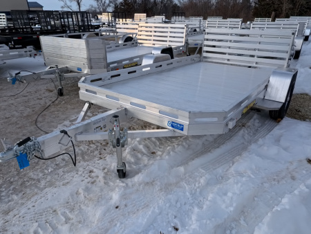 New 2027 Aluma 77 x 12 Heavy Slotted Utility Trailer, Bi-Fold Tailgate