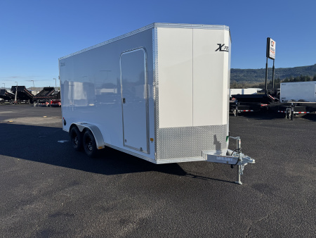 New 2026 ALCOM XPRESS ALUMINUM 7.4X16 Enclosed Trailer w/ Torsion Axle