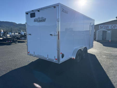 New 2026 ALCOM XPRESS ALUMINUM 7.4X16 Enclosed Trailer w/ Torsion Axle