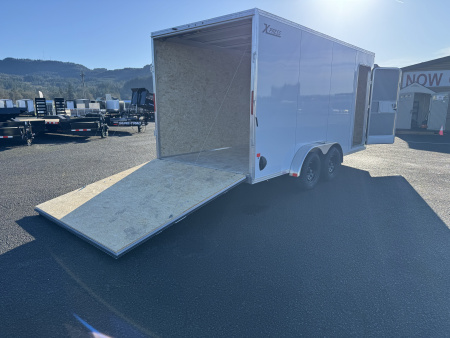 New 2026 ALCOM XPRESS ALUMINUM 7.4X16 Enclosed Trailer w/ Torsion Axle