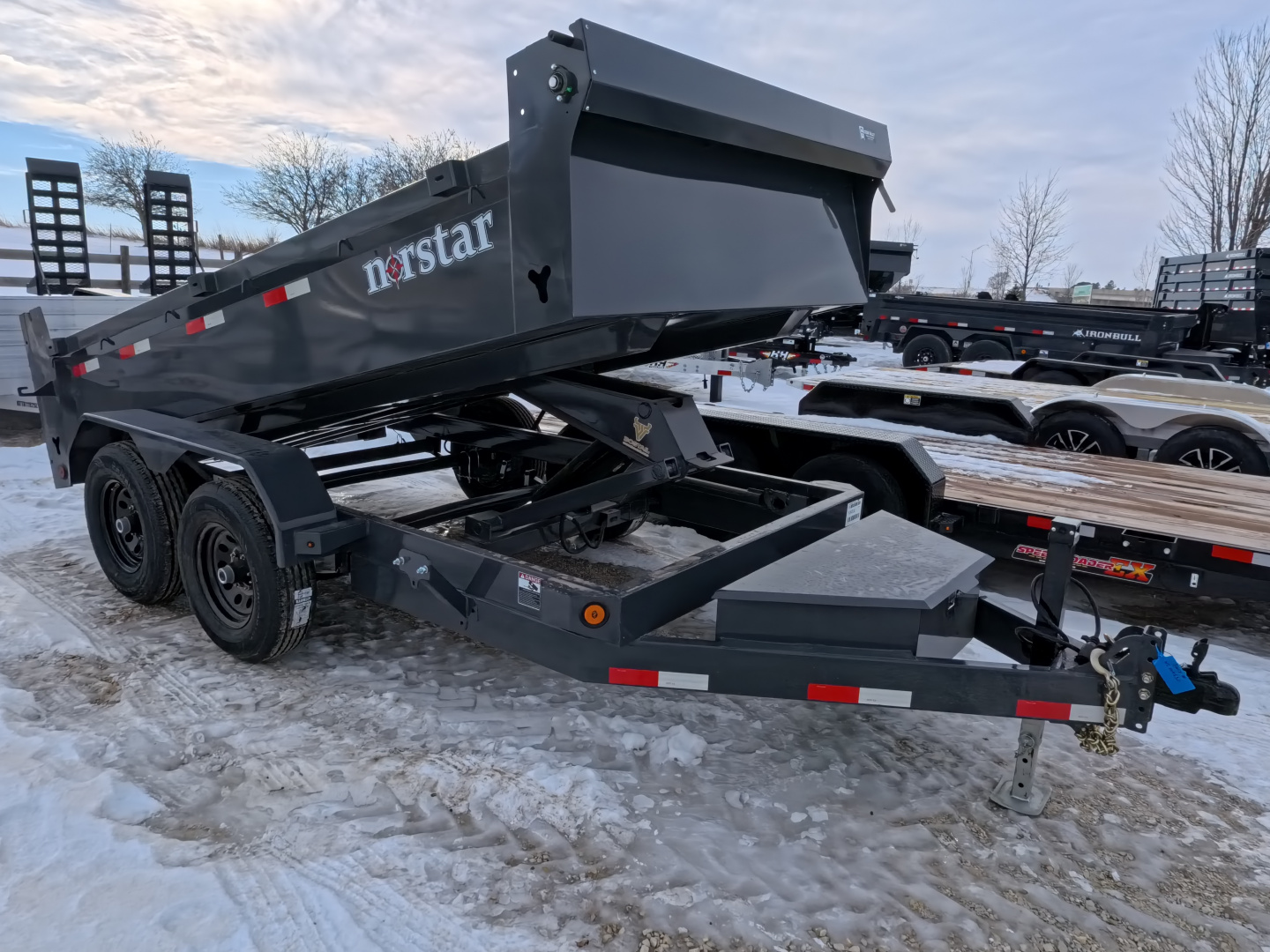 New 2026 Norstar 72x12 DCB Dump Trailer, 9,900lb GVWR, Gray