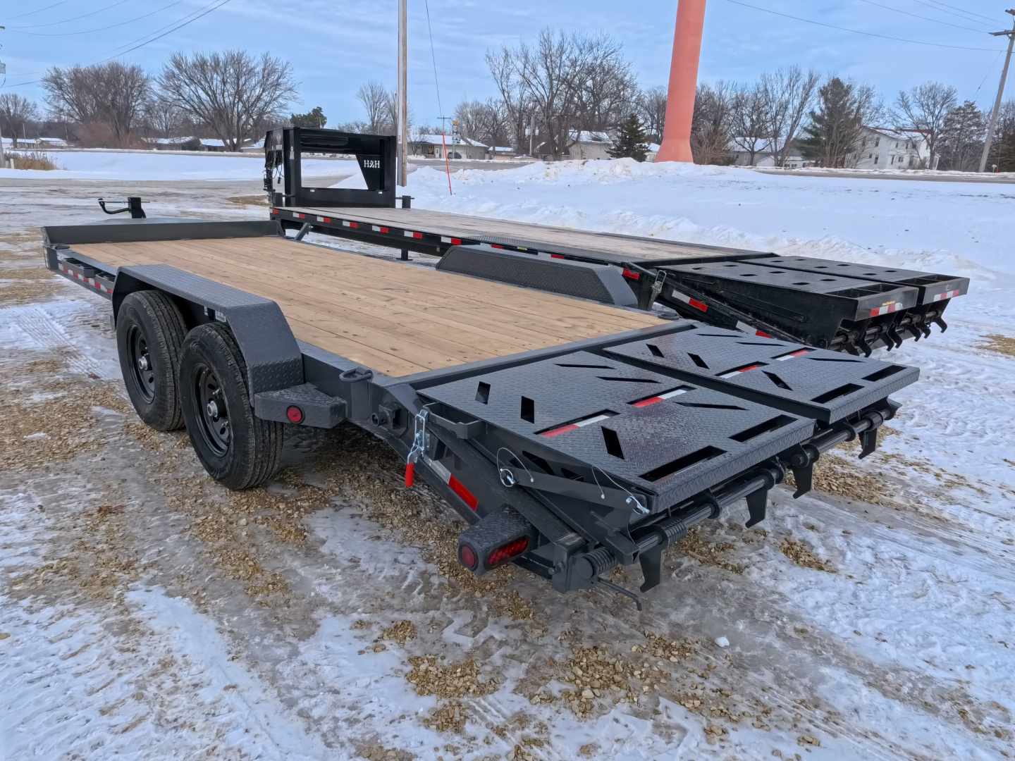 New 2026 Iron Bull 83x20 (17+3) EWB Equipment Trailer, 14,000lb GVWR, Gray