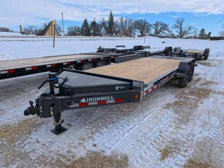 New 2026 Iron Bull 83x20 (17+3) EWB Equipment Trailer, 14,000lb GVWR, Gray