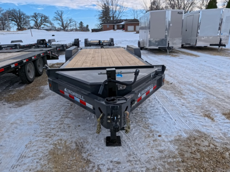New 2026 Iron Bull 83x20 (17+3) EWB Equipment Trailer, 14,000lb GVWR, Gray