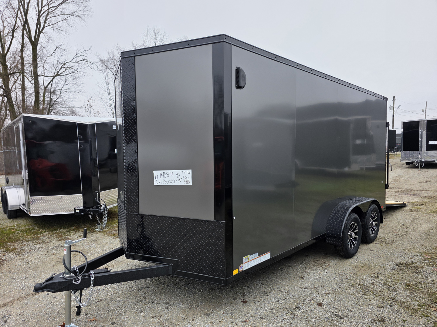 New 2026 Formula Trailers 7x16 7' INSIDE 080 SCREWLESS BLACKOUT DRINGS ALUM WHEELS SXS UTV GOLFCART Cargo / Enclosed Trailer