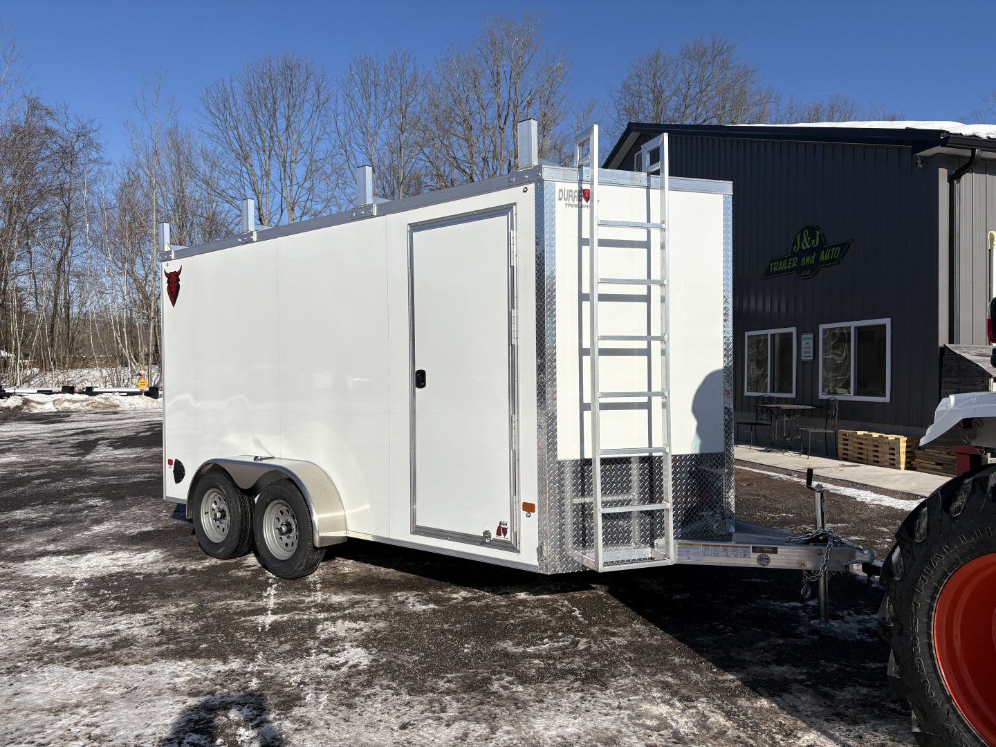 New 2026 Durabull Elite 7x14 7K Aluminum Contractor trailer with Ramp Door