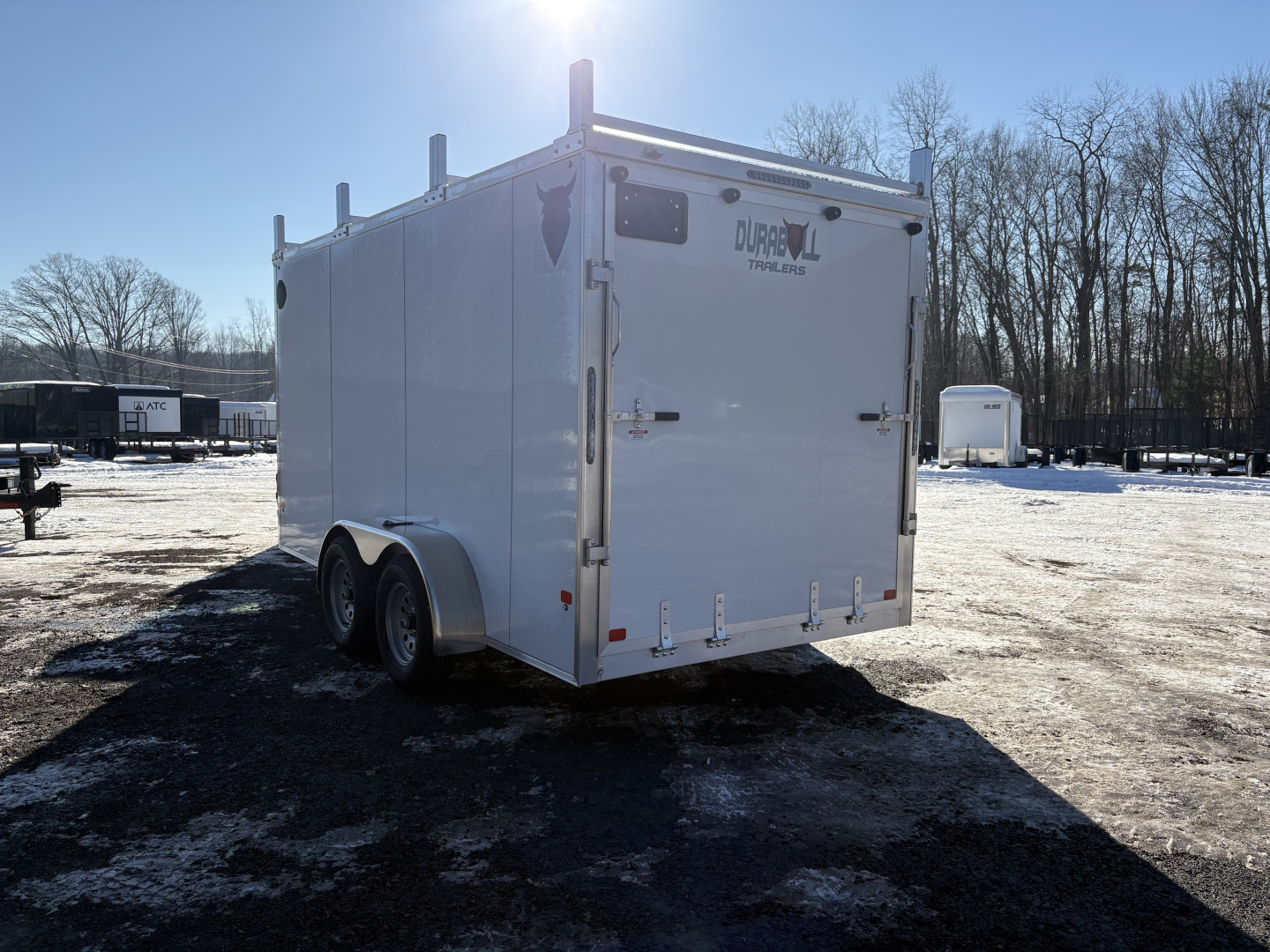 New 2026 Durabull Elite 7x14 7K Aluminum Contractor trailer with Ramp Door