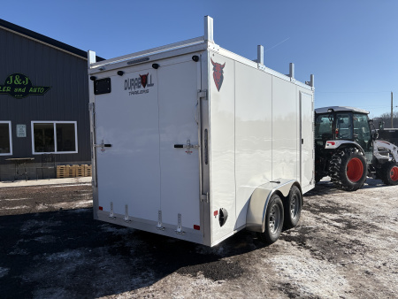 New 2026 Durabull Elite 7x14 7K Aluminum Contractor trailer with Ramp Door