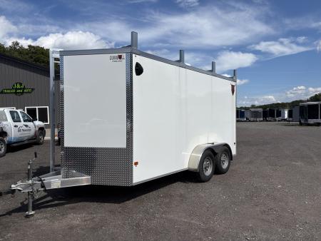 New 2026 Durabull Elite 7x14 7K Aluminum Contractor trailer with Ramp Door