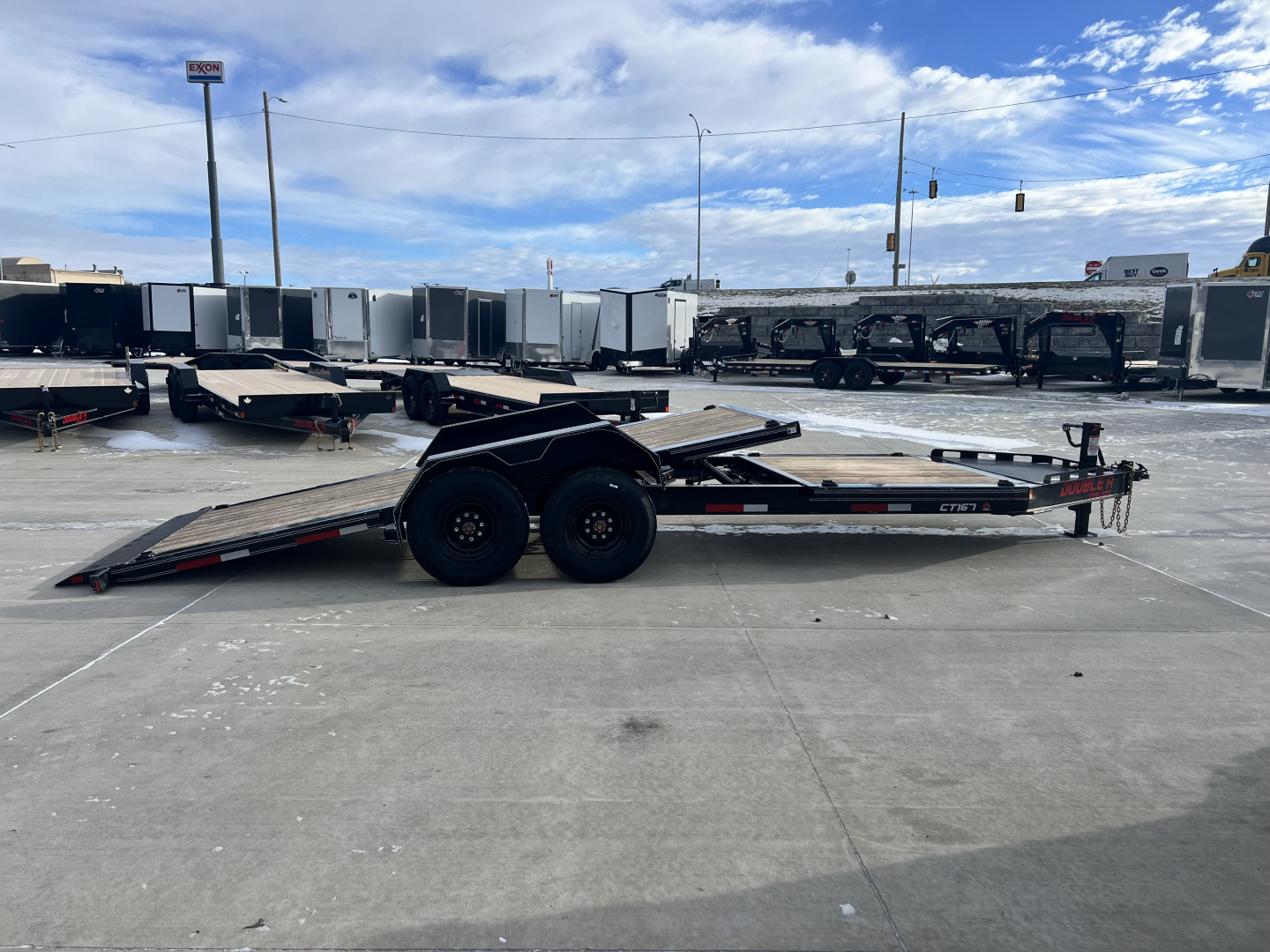 New 2026 Double A 22 ft=16 ft Tilt + 6 ft flat Gravity Tilt HEAVY DUTY 16K Trailer
