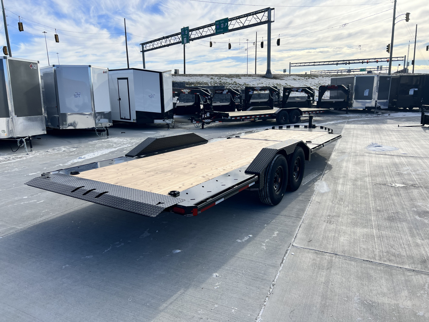 New 2026 Double A 24 ft=16 ft Tilt + 8 ft flat Gravity Tilt HEAVY DUTY 16K Trailer Drive OVER Fenders, EXTRA Wide