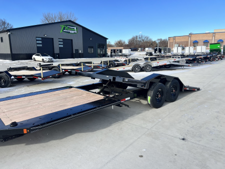 New 2026 Double A 24 ft=16 ft Tilt + 8 ft flat Gravity Tilt HEAVY DUTY 16K Trailer Drive OVER Fenders, EXTRA Wide