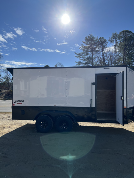New 2026 Homesteader Trailer 716IT Cargo / Enclosed Trailer / 7' WIDE X 16' LONG / OHV PKG / OVERLAND PKG / .080 POLYCORE WHITE WITH BLACKOUT PKG