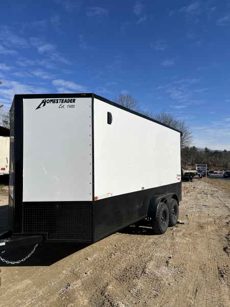 New 2026 Homesteader Trailer 716IT Cargo / Enclosed Trailer / 7' WIDE X 16' LONG / OHV PKG / OVERLAND PKG / .080 POLYCORE WHITE WITH BLACKOUT PKG