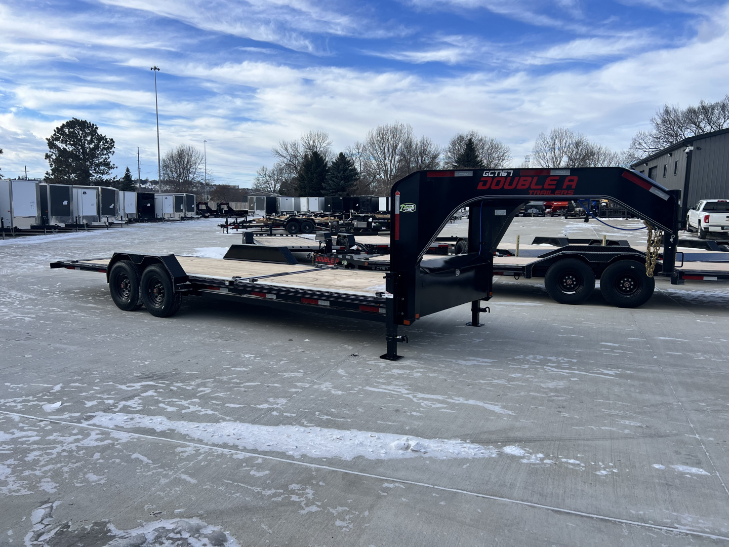 New 2026 Double A GOOSENECK 24 ft=16 ft Tilt + 8 ft flat Gravity Tilt HEAVY DUTY 16K Trailer