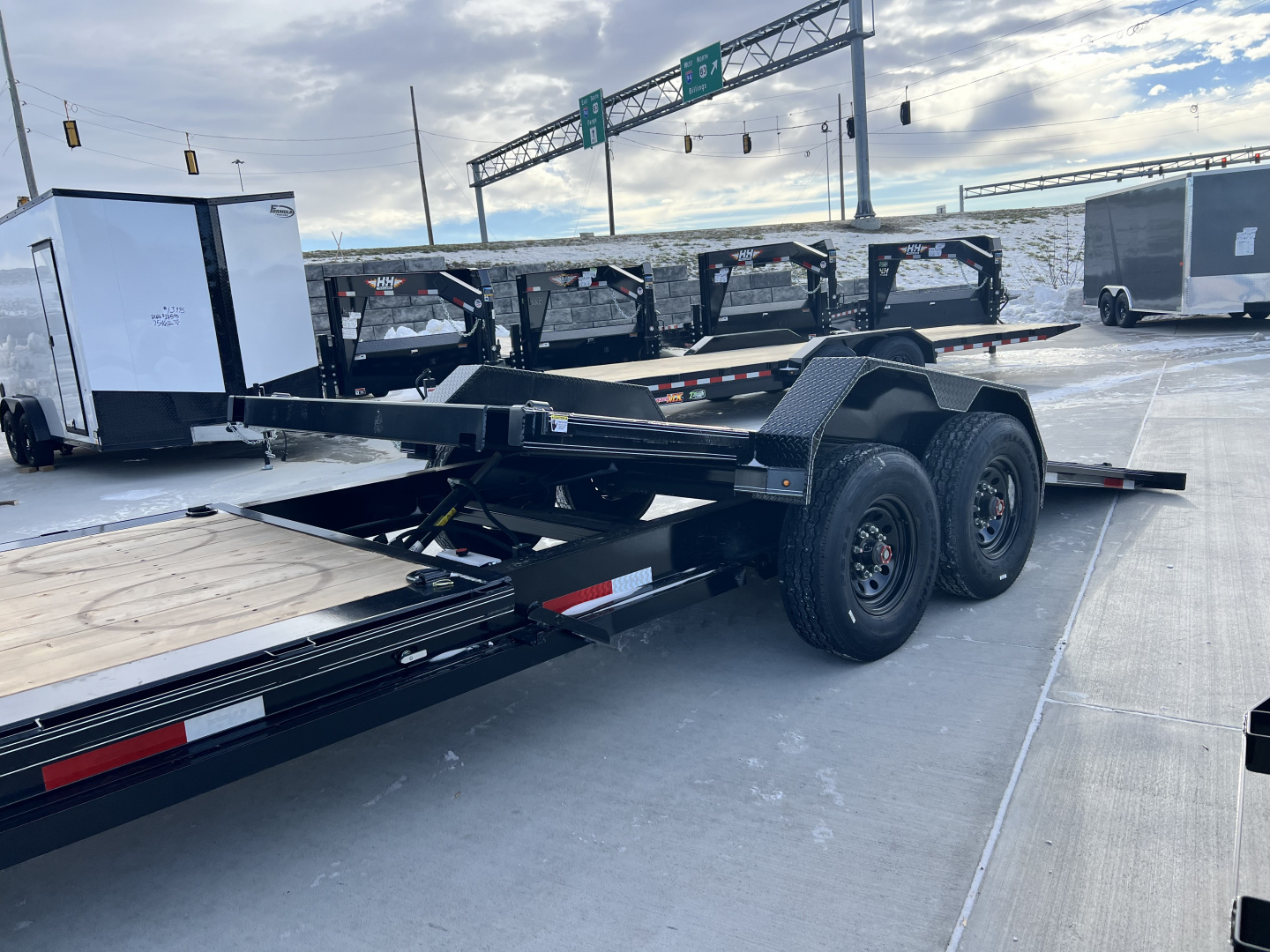 New 2026 Double A GOOSENECK 24 ft=16 ft Tilt + 8 ft flat Gravity Tilt HEAVY DUTY 16K Trailer