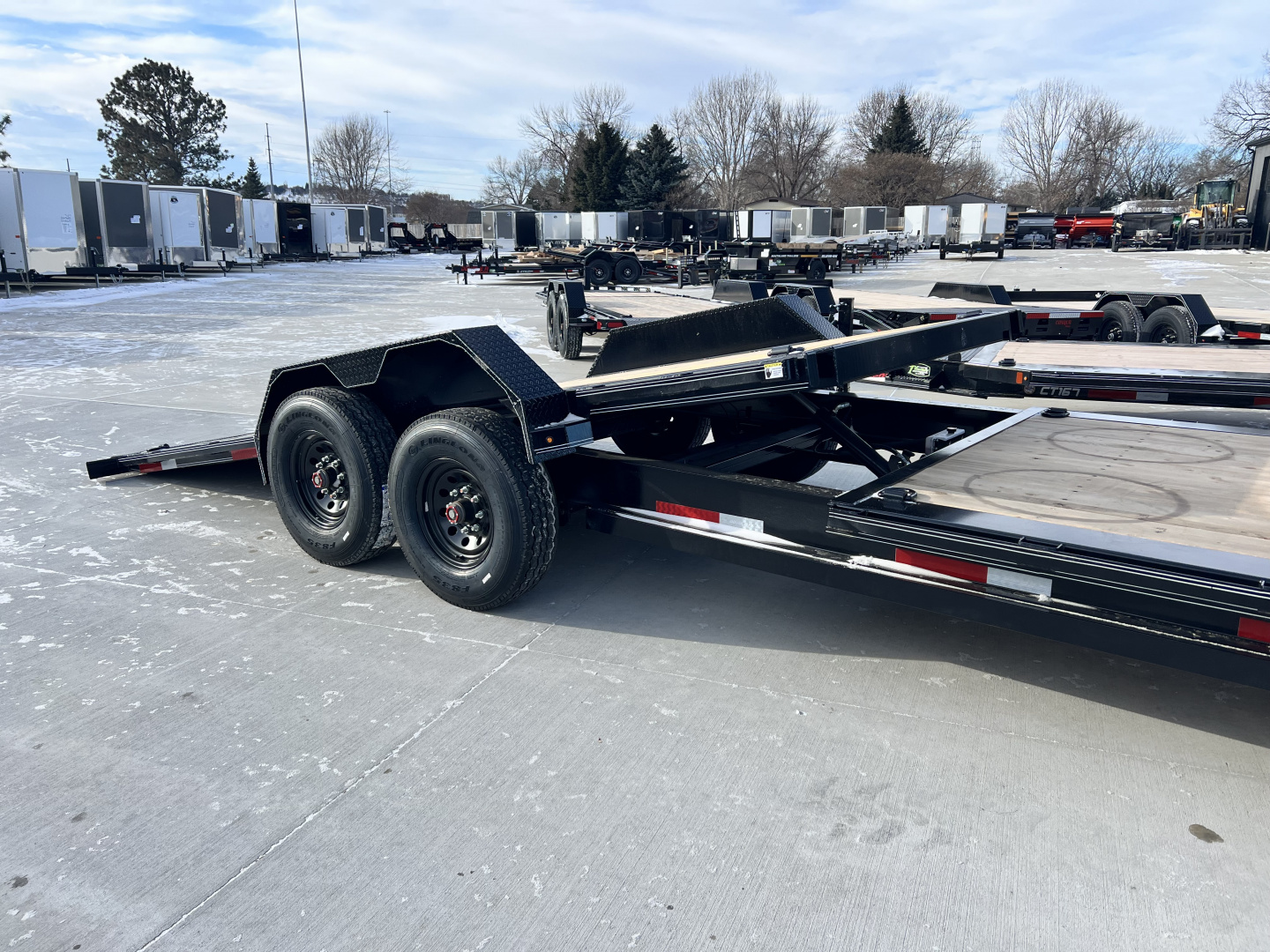 New 2026 Double A GOOSENECK 24 ft=16 ft Tilt + 8 ft flat Gravity Tilt HEAVY DUTY 16K Trailer