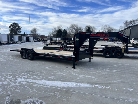 New 2026 Double A GOOSENECK 24 ft=16 ft Tilt + 8 ft flat Gravity Tilt HEAVY DUTY 16K Trailer