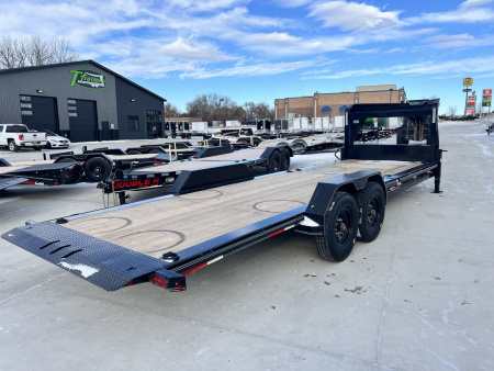 New 2026 Double A GOOSENECK 24 ft=16 ft Tilt + 8 ft flat Gravity Tilt HEAVY DUTY 16K Trailer